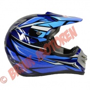 Helmen en Brillen - Crosshelm maat L blauw - Helm cross - 5060